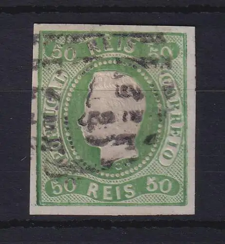 Portugal 1867 König Luis I. 50 Reis Mi.-Nr. 21 mit Rost-O