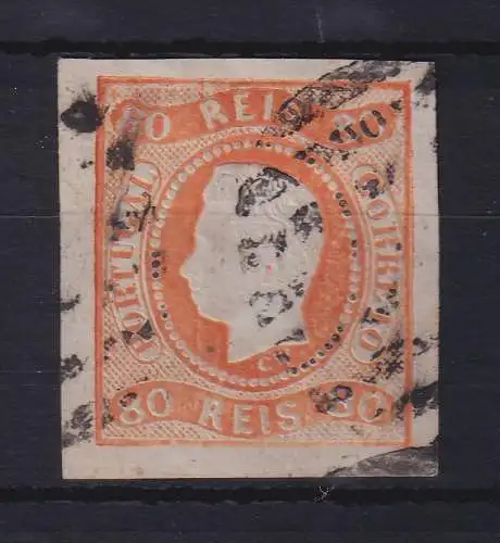 Portugal 1866 König Luis I. 80 Reis Mi.-Nr. 22 gestempelt