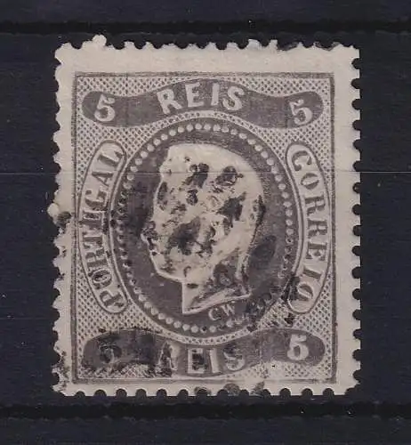 Portugal 1867 König Luis I. 5 Reis  Mi.-Nr. 25  gestempelt