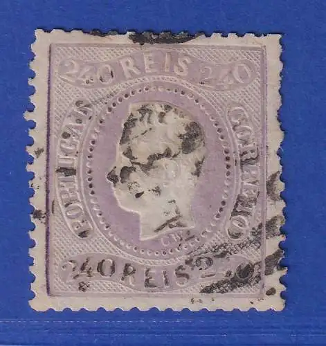 Portugal 1867 König Luis I. 240 Reis Mi.-Nr. 33 gestempelt