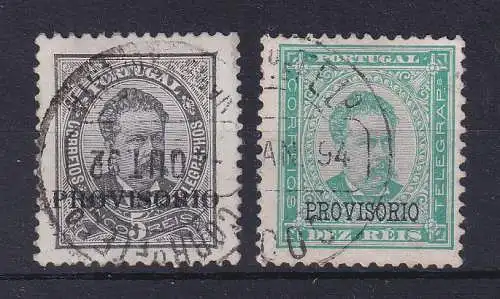Portugal 1892 Aufdruck PROVISORIO Mi.-Nr. 78-79 gestempelt