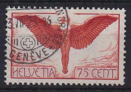 Schweiz 1924 Flugpostmarke Ikarus 75 C.  Mi.-Nr. 190x  gestemp. GENEVE
