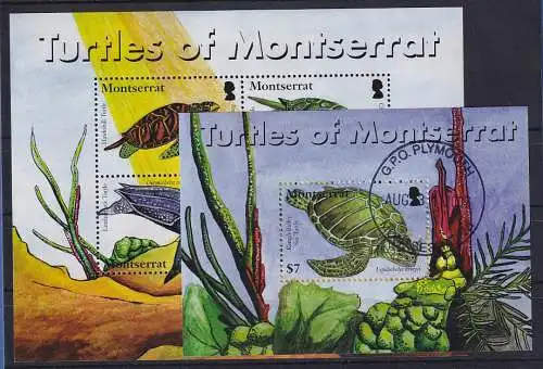 Montserrat 2007 Schildkröten Mi.-Nr. 1379-82 KLB + Block 118 O 