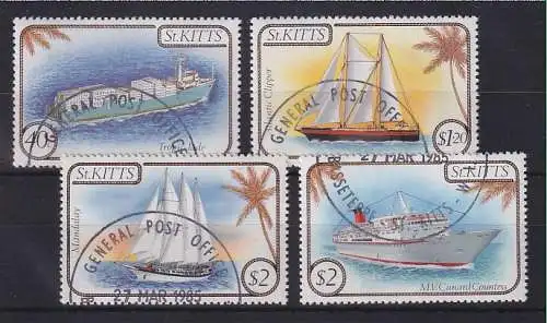 St. Kitts 1985 Schiffe Mi.-Nr. 160-63 Satz 4 Werte kpl. O