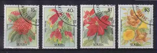St. Kitts 1988 Pflanzen Mi.-Nr. 222-225 Satz 4 Werte kpl. O