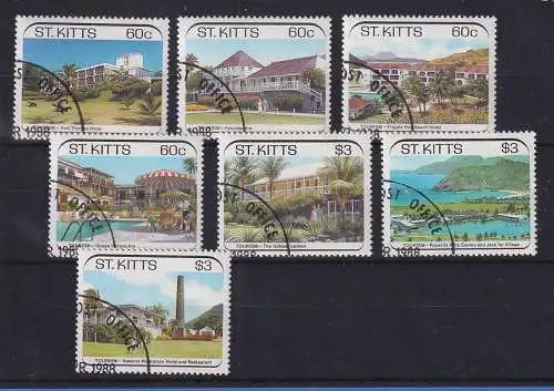 St. Kitts 1988 Tourismus Hotels Mi.-Nr. 226-232 Satz 7 Werte kpl. O