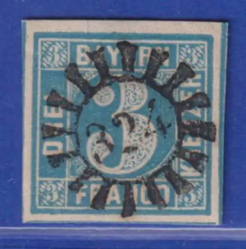 Altdeutschland Bayern Mi.-Nr. 2 II mit ideal zentrisch platziertem GMR 324