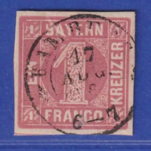 Altdeutschland Bayern Mi.-Nr. 3Ib mit zentr. Zweikreis-O BAMBERG