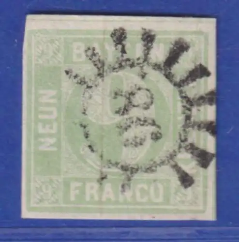 Bayern 9 Kreuzer Mi.-Nr. 5aa III mit GMR (86 / 98)  höher gepr. BRETTL BPP
