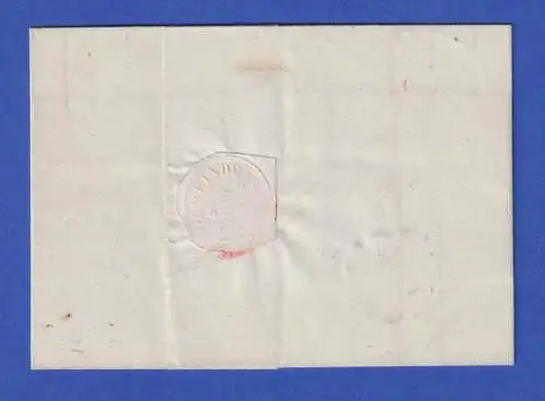 Schweiz Kantonalmarke Zürich 6 Rp. Mi.-Nr. 2 I auf  Brief O UNTERSTRASS 1845