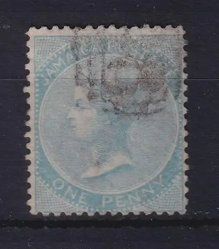 Jamaika 1860 Queen Victoria 1 Penny Mi.-Nr. 1a gestempelt