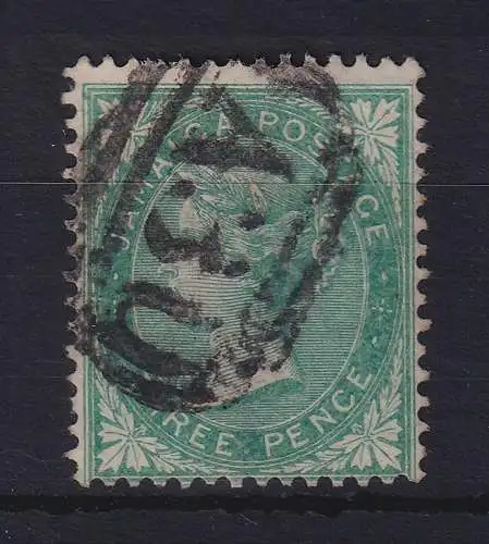 Jamaika 1860 Queen Victoria 3 Pence Mi.-Nr. 3 gestempelt