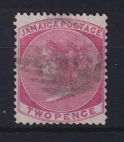 Jamaika 1870 Queen Victoria 2 Pence Mi.-Nr. 9 gestempelt