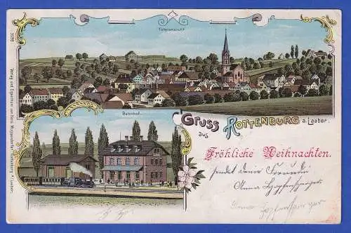 Bayern alte AK Rottenburg (Laaber) Ortsansichten, gelaufen 1902
