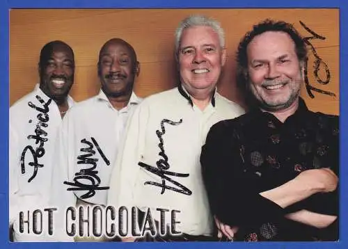 HOT CHOCOLATE britische Soul-und Funkband Original-Autogramme 