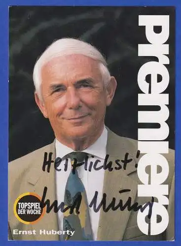 Ernst Huberty Sportjournalist "Mister Sportschau" Original-Autogramme 90er Jahre