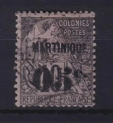 Martinique 1891 Freimarke mit Wertaufdruck Mi.-Nr. 8 gestempelt