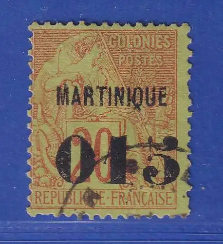 Martinique 1891 Freimarke mit Wertaufdruck Mi.-Nr. 14 gestempelt