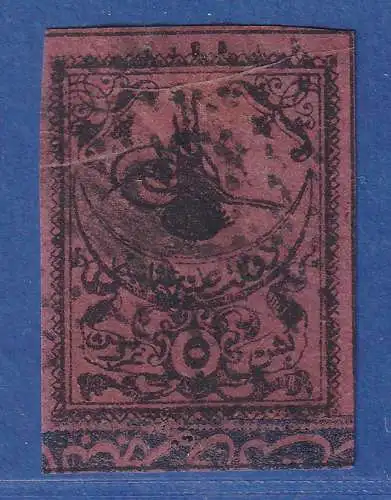 Türkei 1863 Portomarke Tugra Abdul Aziz 5Ghr. Mi.-Nr. 4b gestempelt / used
