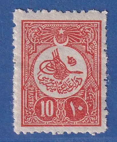 Türkei 1909 Freimarke Tugra Mohamed V. 10Pia  Mi.-Nr. 166 I C  postfrisch ** MNH