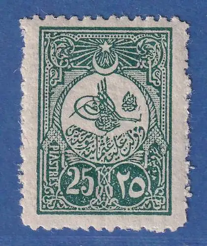 Türkei 1901 Freimarke Tugra Abdul Hamid II. 25Pia Mi.-Nr 106 C ungebr. * MLH