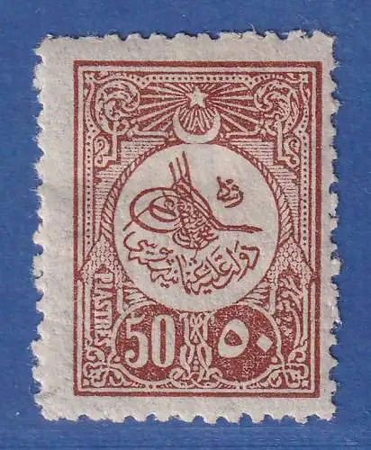Türkei 1901 Freimarke Tugra Abdul Hamid II. 50 Pia Mi.-Nr 93 C ungebr. * MLH