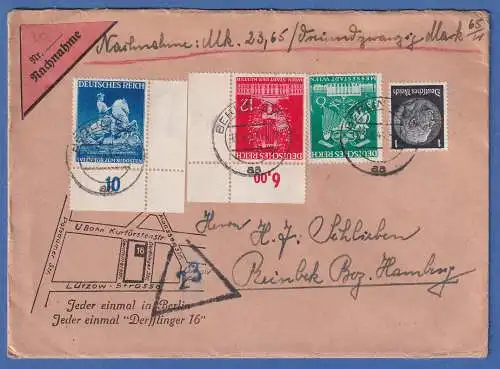 Dt. Reich Messe Wien Mi-Nr. 770,771 Eckrandstücke auf Brief O BERLIN 1941