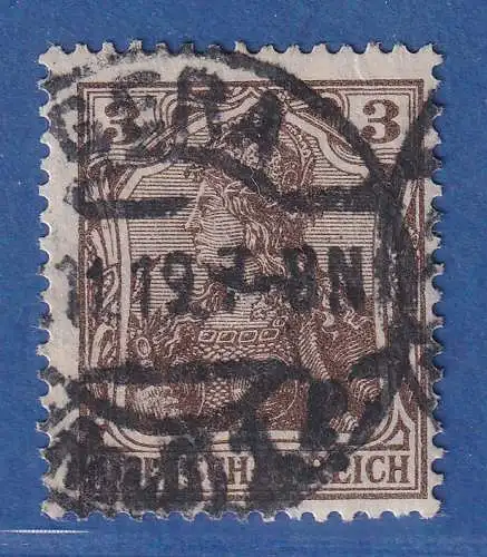 Deutsches Reich Germania 3Pfg Mi.-Nr 84 II b gestempelt, geprüft JÄSCHKE BPP