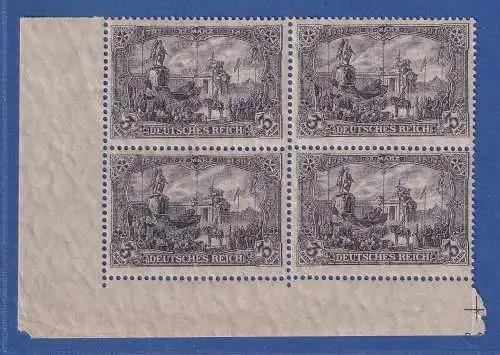 Deutsches Reich 3 Mark Mi.-Nr. 96IIBb Eckrandviererblock UL **