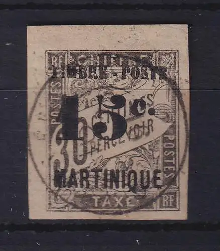 Martinique 1891 Freimarken mit Wertaufdruck Mi.-Nr. 22a gestempelt