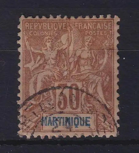 Martinique  Freimarke mit Wertaufdruck Mi.-Nr. 34 gestempelt