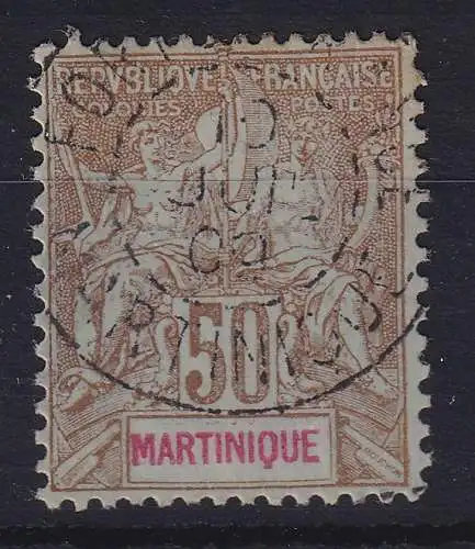 Martinique  Freimarke 50 C. Mi.-Nr. 44 gestempelt