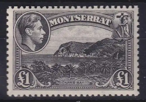 Montserrat Freimarke Carrs Bay 1 Pfund  Mi.-Nr. 104D ungebraucht * / MLH
