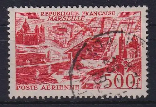 Frankreich 1949 Flugpostmarke Stadtansicht Marseille Mi.-Nr. 864 gestempelt