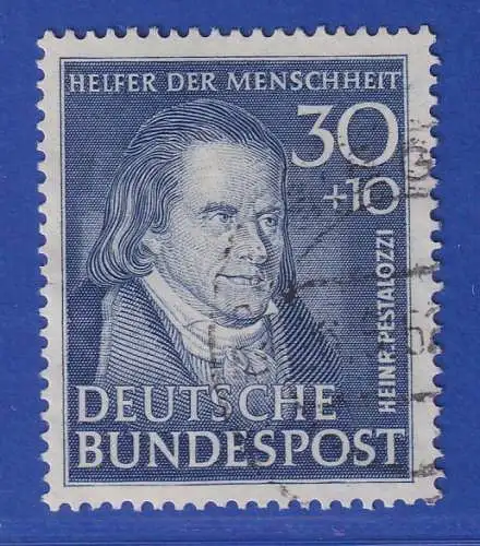 Bundesrepublik 1951 Wohlfahrt Höchstwert Pestalozzi Mi-Nr. 146 O gpr. SCHLEGEL 