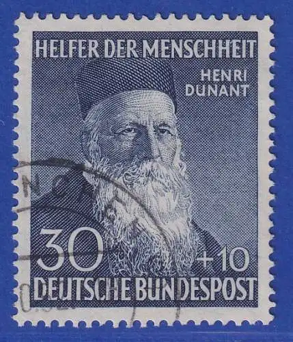 Bundesrepublik Wohlfahrt 1952 Henri Dunant Mi.-Nr. 159 O  tiefst gepr. Schlegel