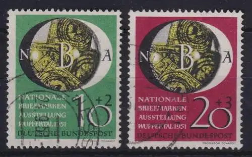Bundesrepublik 1951 Wuppertal Mi.-Nr. 141-42 sauber rundgestempelt