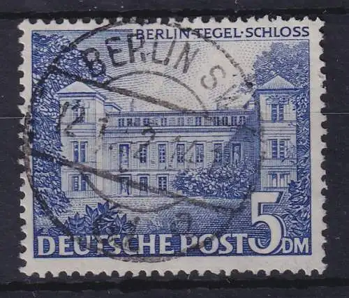 Berlin Bauten 5DM Schloss Tegel Mi.-Nr. 60 zentrisch gestempelt BERLIN SW