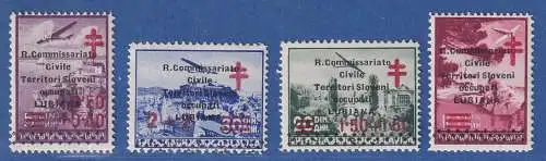 Italien 1941 italienische Besetzung LUBIANA (Ljubuljana) Mi.-Nr. 44-47 Satz **