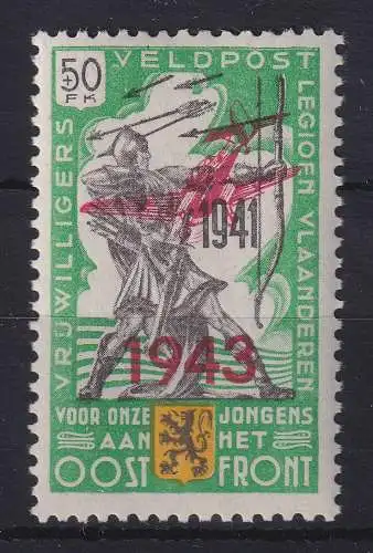 Dt. Besetzung 2.WK Belgien Fläm. Legion Ostfront Mi.-Nr. VI Einzelwert **