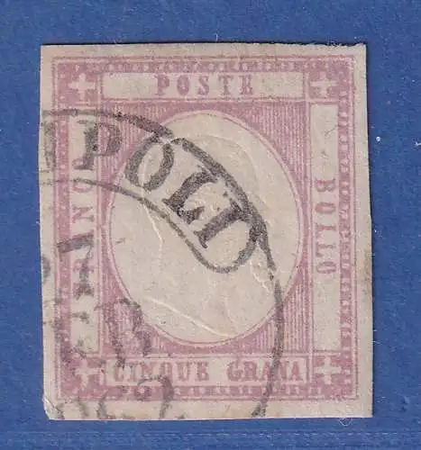 Italien Neapel 1861 5 Grano rosalila Mi.-Nr. 5b gestempelt 