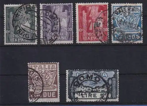 Italien 1923 1. Jahrestag des Marschs auf Rom Mi.-Nr. 177-182 gestempelt