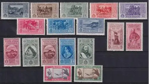 Italien 1932 Giuseppe Garibaldi Mi.-Nr. 391-407 Satz kpl.  sauber *