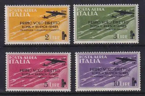 Italien 1934 Erstflug Rom-Buenos Aires, Mi.-Nr. 459-462 Satz kpl. ungebraucht *