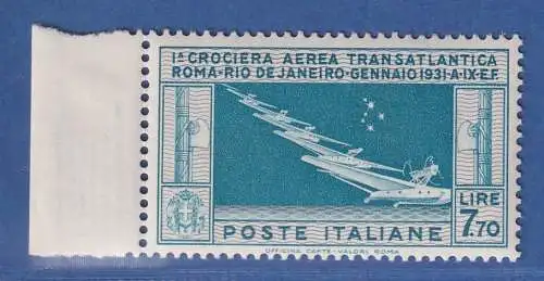 Italien 1930 Geschwaderflug Rom - Rio de Janeiro 7,70 L Mi.-Nr. 361 **