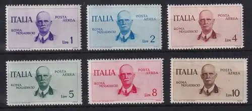 Italien 1934 Besuch König Viktor Emanuel III. Mi.-Nr. 514-519 Satz kpl. sauber *