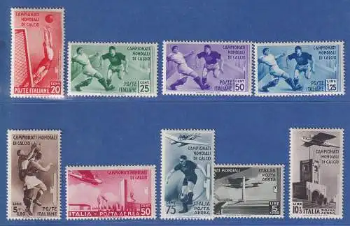 Italien 1934 Fussball-Weltmeisterschaft Mi.-Nr. 479-487 Satz kpl.  sauber *