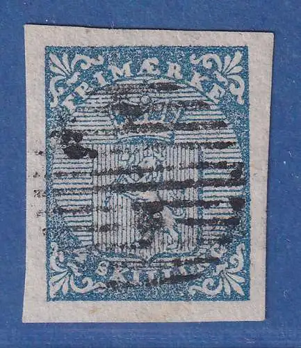 Norwegen 1855 Wappen 4 Skilling  Mi.-Nr. 1 breitrandig , zentrisch gestempelt 