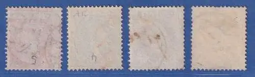 Norwegen 1856 Freimarken König Oskar I. Mi.-Nr. 2-5 Satz 4 Werte kpl. O