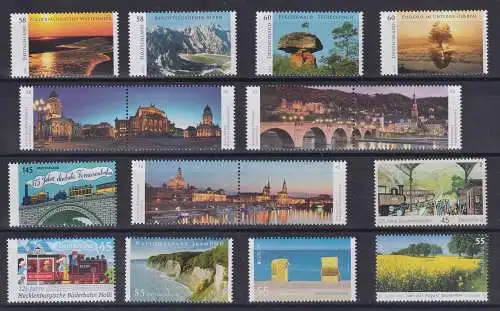 Deutschland 2006-2014 Sortiment 16  Sondermarken Städte und Landschaften **